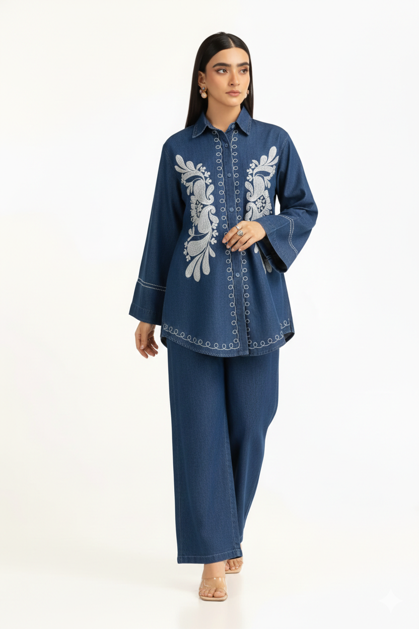 Women’s Denim Two-Piece Suit Set