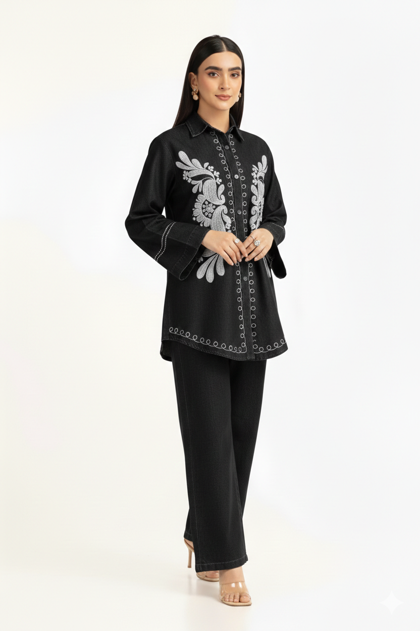 Women’s Denim Two-Piece Suit Set