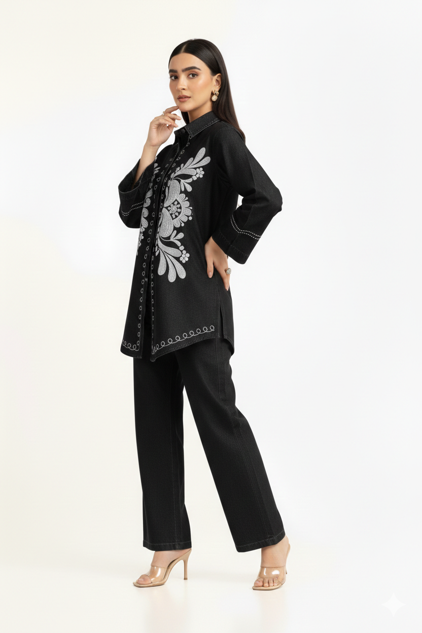 Women’s Denim Two-Piece Suit Set