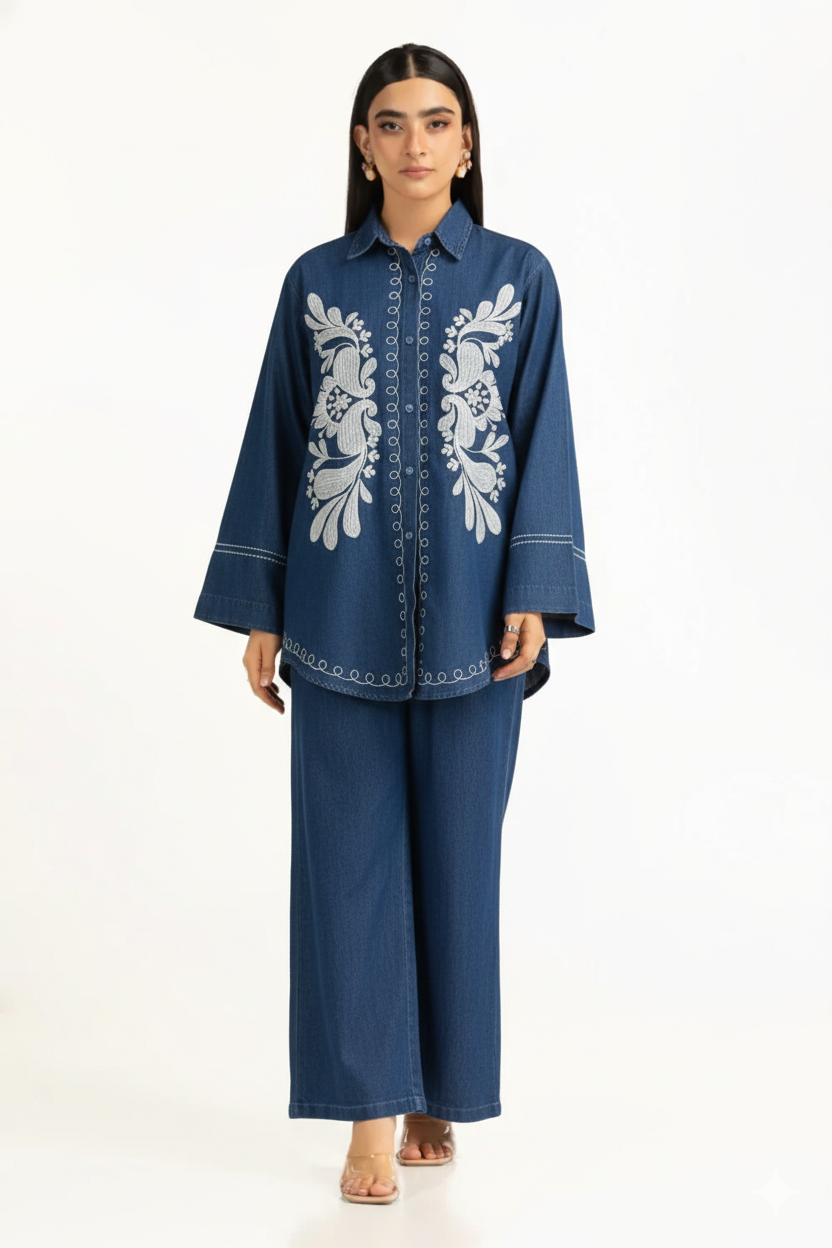 Women’s Denim Two-Piece Suit Set