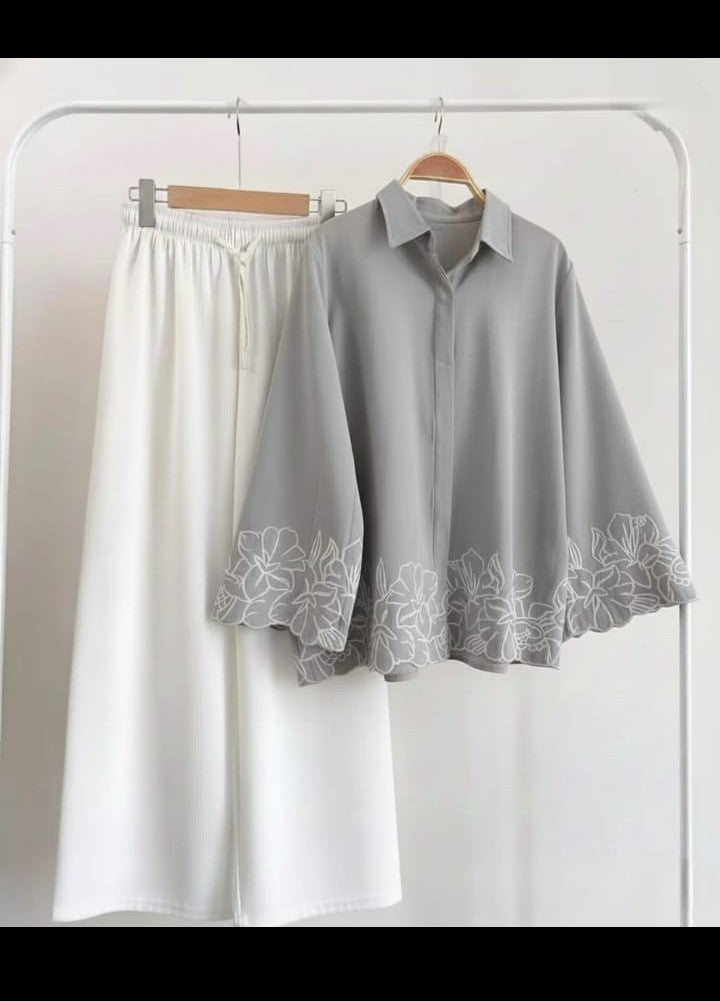 2 Piece Embroided Western style suit 👗👖 -2052
