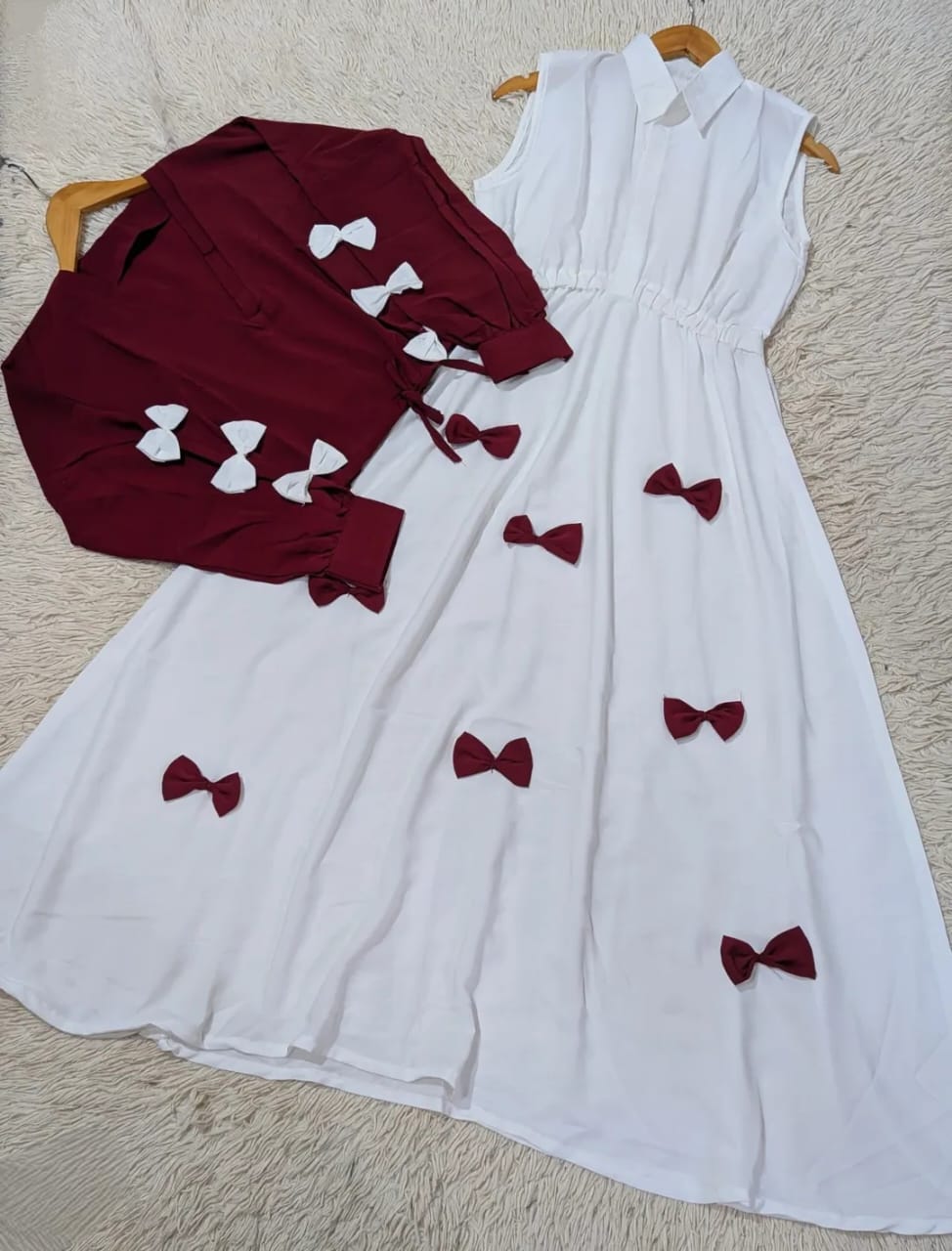 Grace Bow Maxi 🤍 in 4 Attractive colours✨🎀 -2054