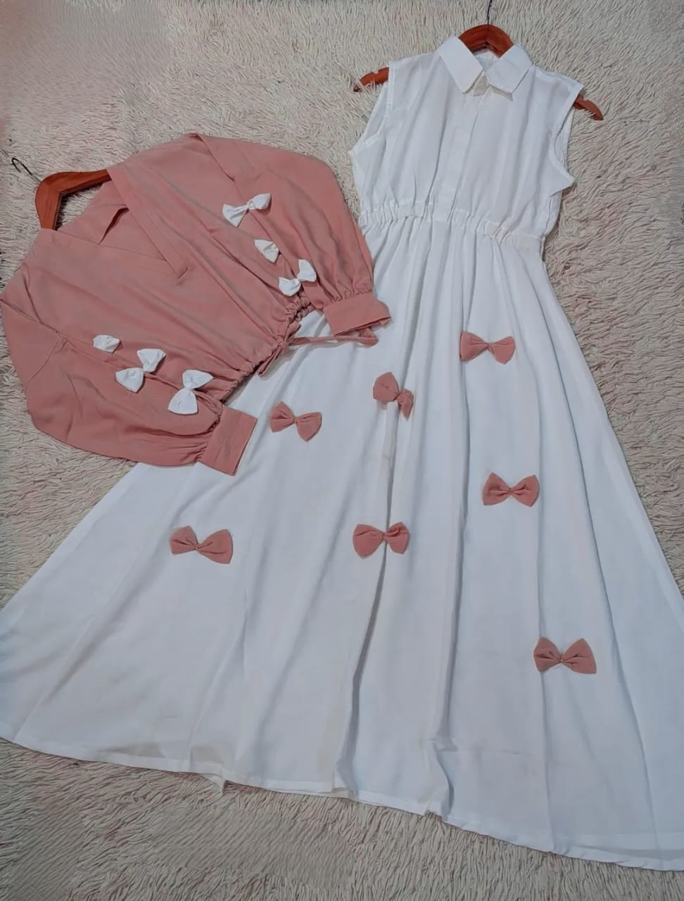 Grace Bow Maxi 🤍 in 4 Attractive colours✨🎀 -2054