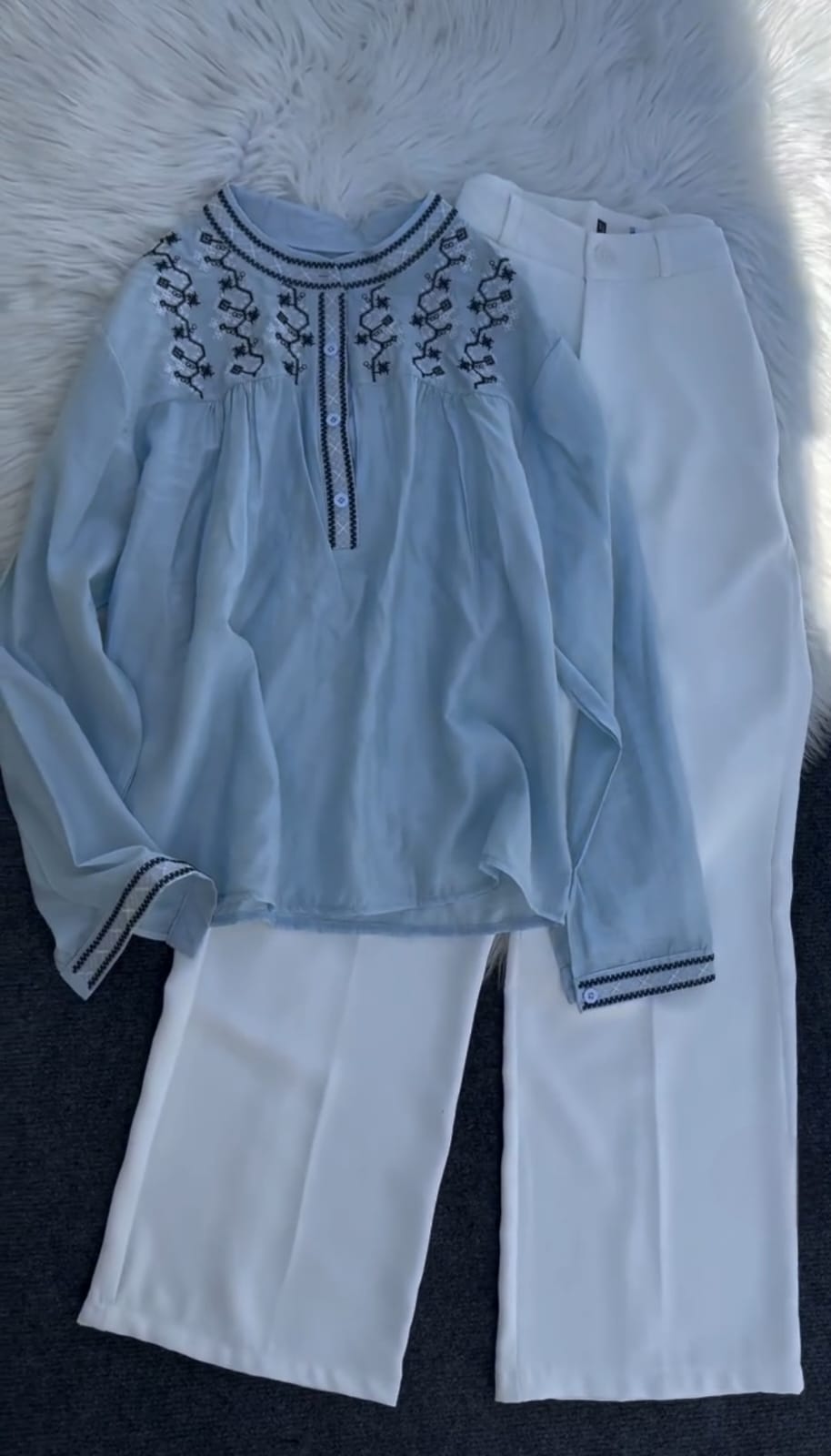 Cotton embroidered Top&Pent -2026