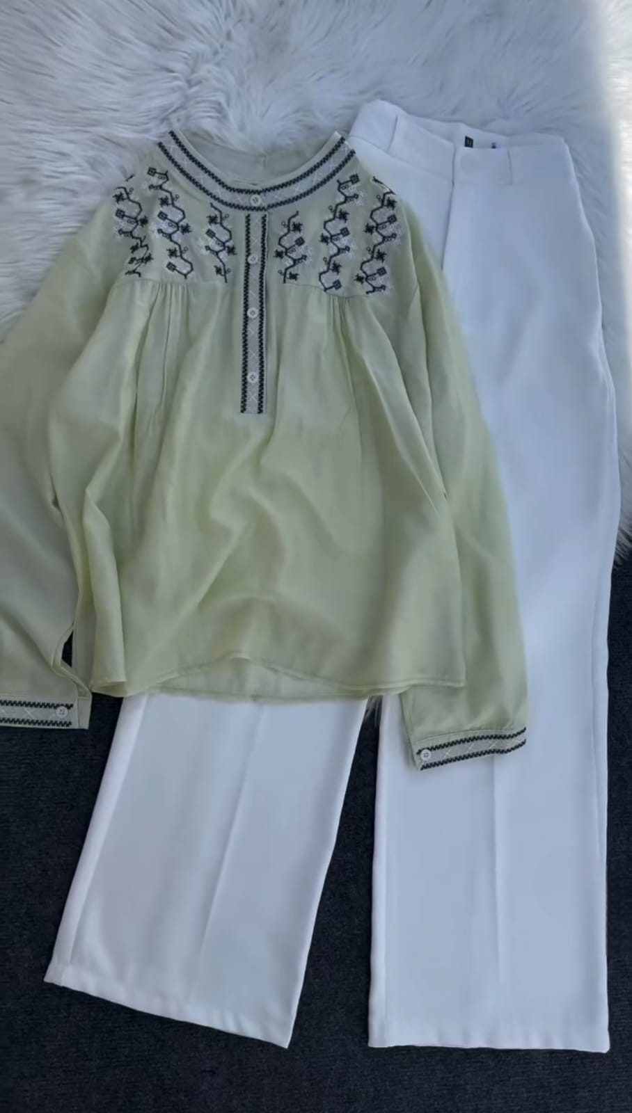 Cotton embroidered Top&Pent -2026