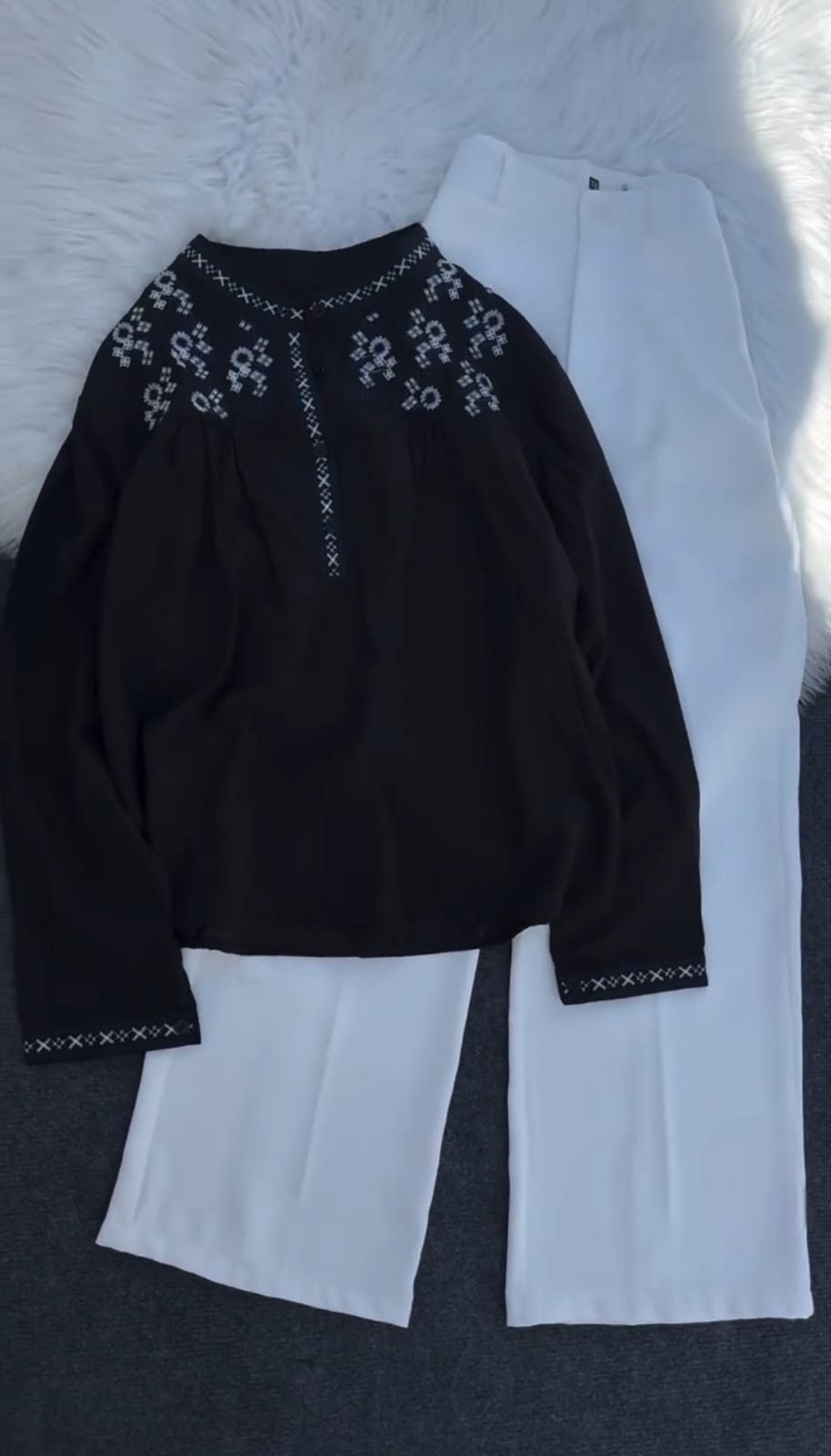 Cotton embroidered Top&Pent -2026