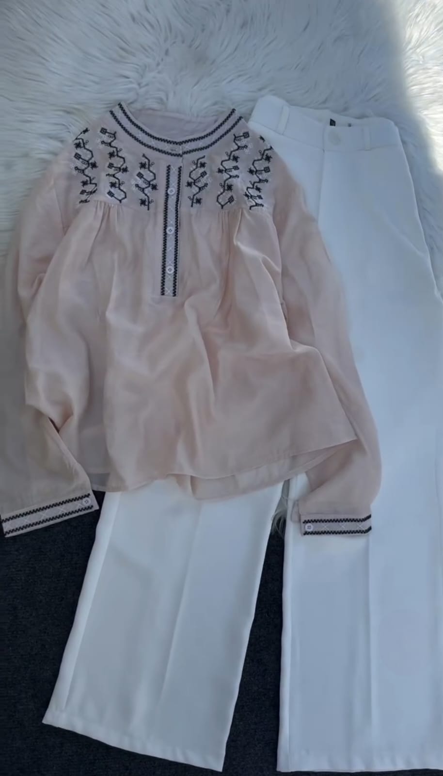 Cotton embroidered Top&Pent -2026