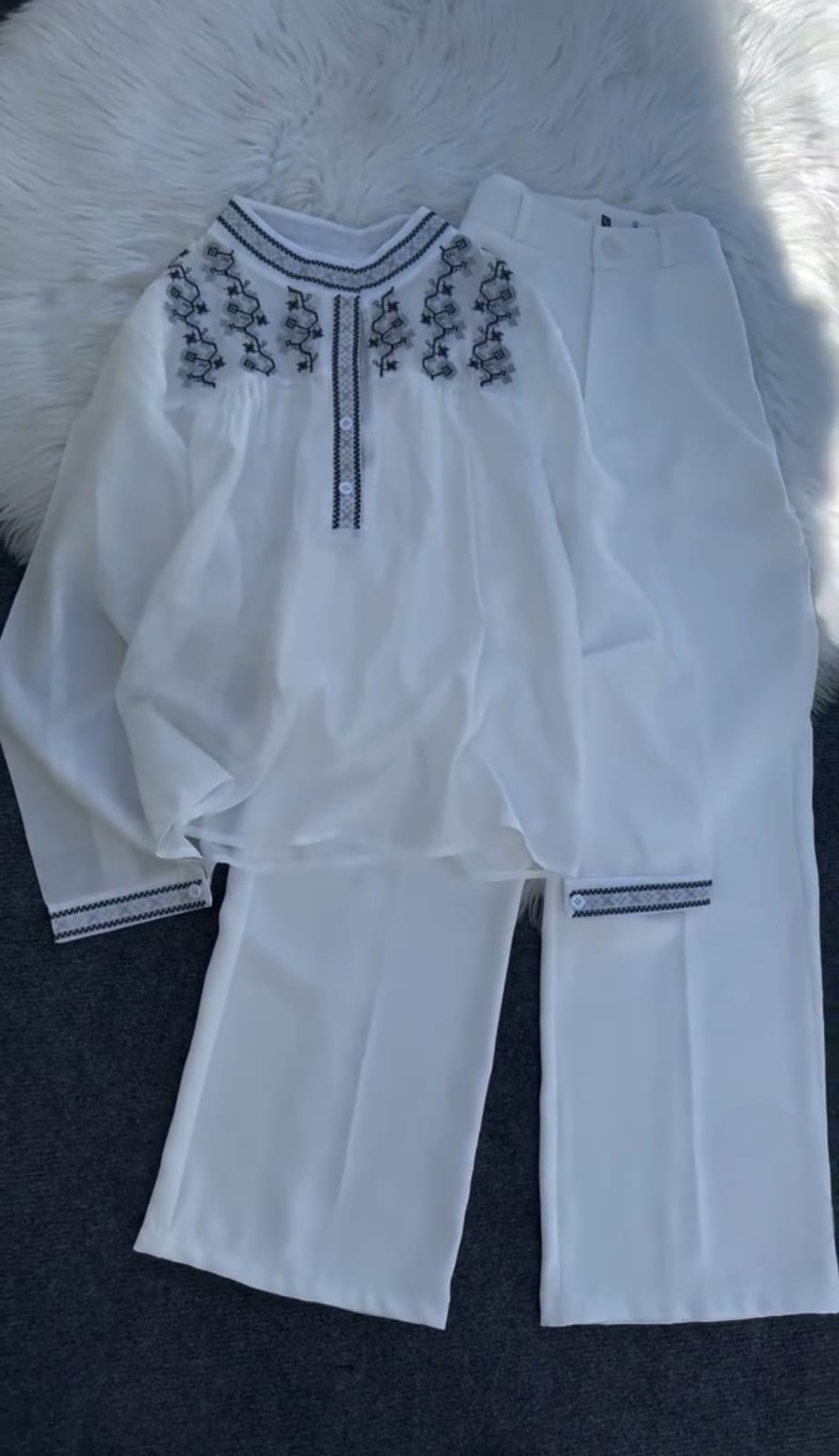Cotton embroidered Top&Pent -2026