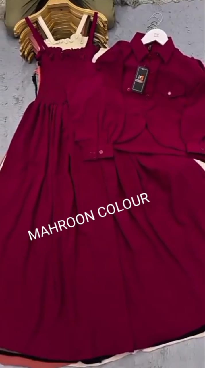 2 Piece Maxi Full Statchable & With Attractive Colors👗 -2003