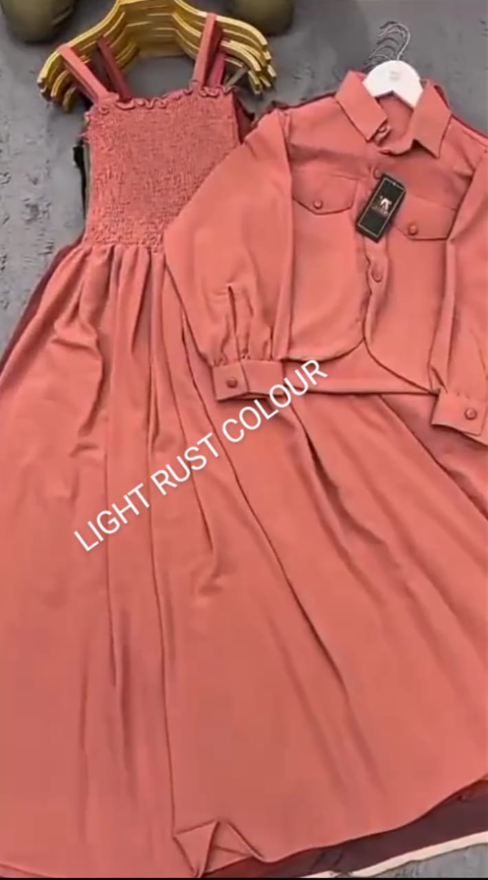 2 Piece Maxi Full Statchable & With Attractive Colors👗 -2003