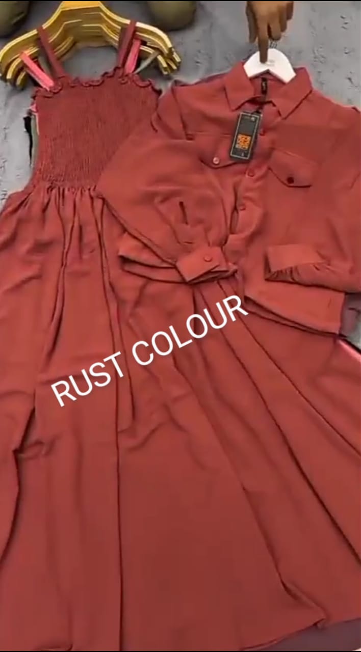2 Piece Maxi Full Statchable & With Attractive Colors👗 -2003