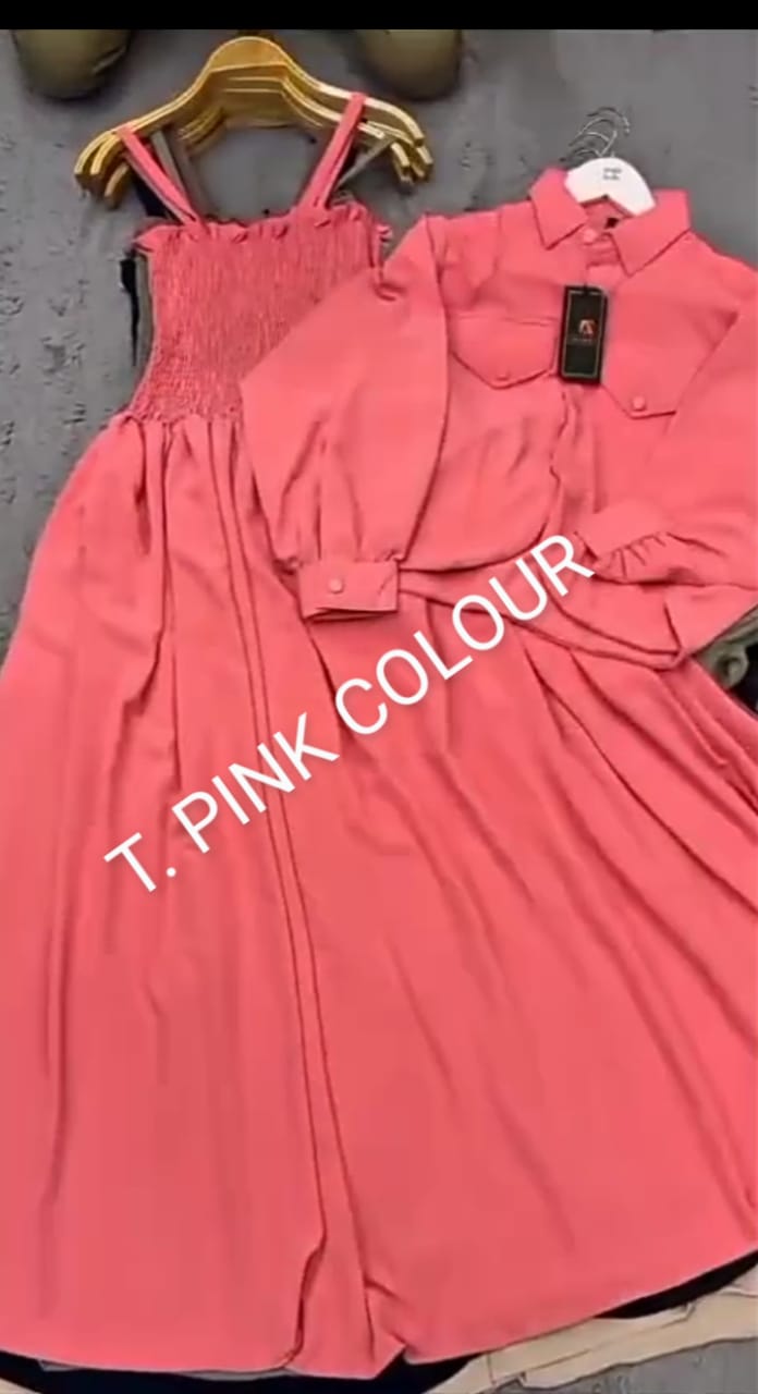 2 Piece Maxi Full Statchable & With Attractive Colors👗 -2003