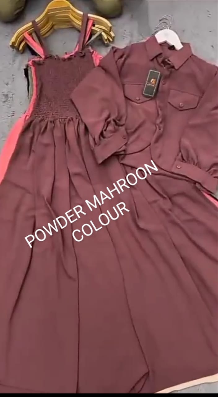 2 Piece Maxi Full Statchable & With Attractive Colors👗 -2003