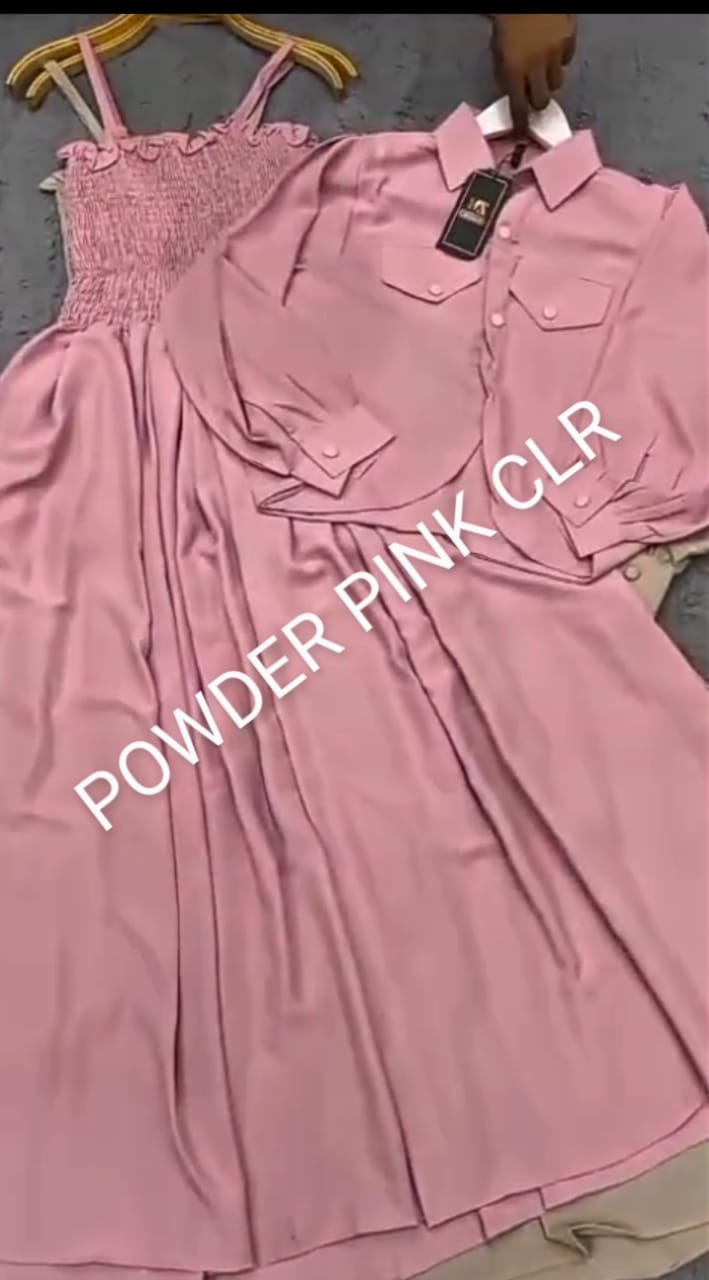 2 Piece Maxi Full Statchable & With Attractive Colors👗 -2003