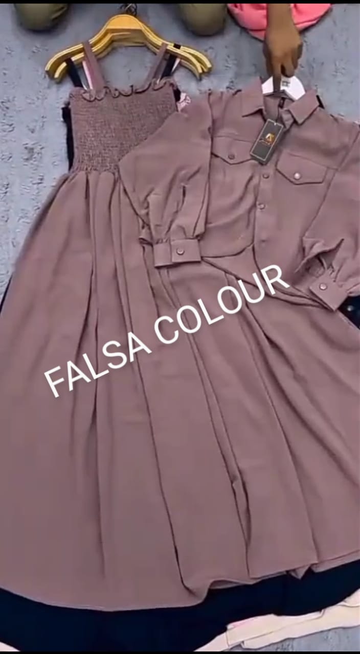 2 Piece Maxi Full Statchable & With Attractive Colors👗 -2003