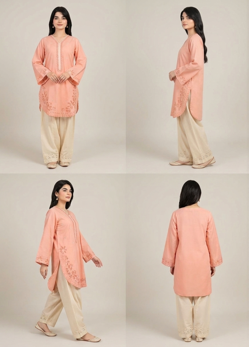 🌿🌸 Blossom Breeze Embroidered Suit